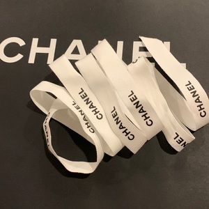 Chanel white ribbon